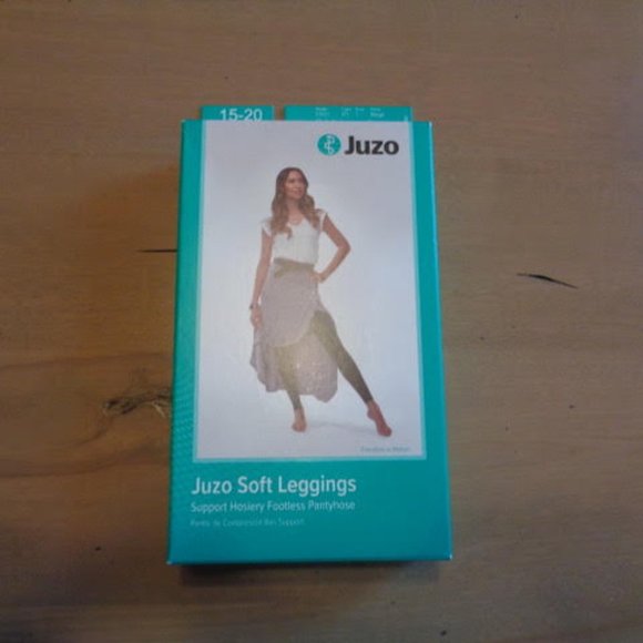 Juzo Soft Leggings Beige 15-20mmHg Model 2000 BT I Footles Compression Pantyhose - Picture 1 of 3